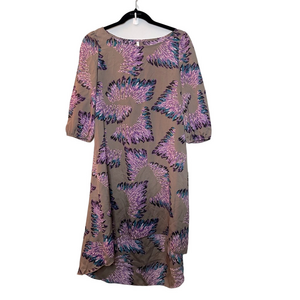 Hello Miss Purple and Tan Puff Sleeve Sundress